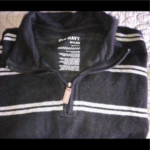 Old Navy Black & Grey quarter zip sweater